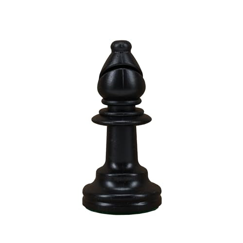 WE Games Replacement Staunton Chess Piece - Dark Bishop, Heavy Weighted Tournament Style Plastic Piece with Felt Bottom - Single Replacement for Classic or Decorative Chess Sets - color: Black Bishop