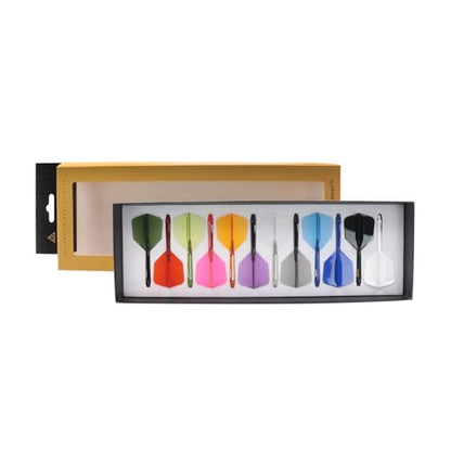 CUESOUL ROST 77 Integrated Dart Shaft and Flight Big Wing/Standard Shape Colour Collection Pack of 12 pcs - color: Big Wing Shape, size: Medium