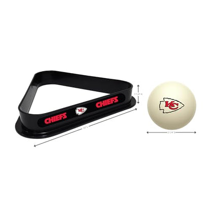 Imperial NFL Cue Ball & Rack Set - color: Kansas City Chiefs, White