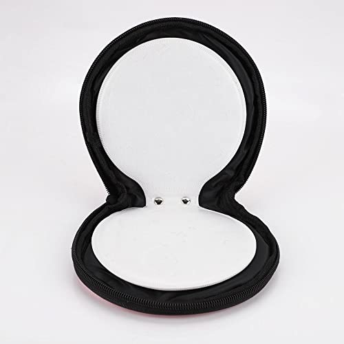 uxcell Round Shaped CD DVD Holder Storage Bag Case 20 Pieces Disc Pink