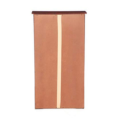 SEI Furniture - Window Pane Media Cabinet - Cherry - Transitional Design, Brown Glass and Wood - Ideal for Home Office, Living Room (MS1073)