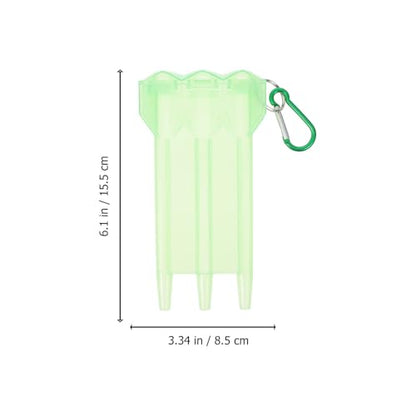 Hard Shell Dart Case Lightweight Carrying Container with Carabiner for Soft Tip Darts Storage Organizer Box Green