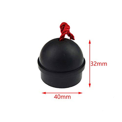 6 Pack Rubber Pool Billiard Cue Chalk Holders with Cord, 3 Colors