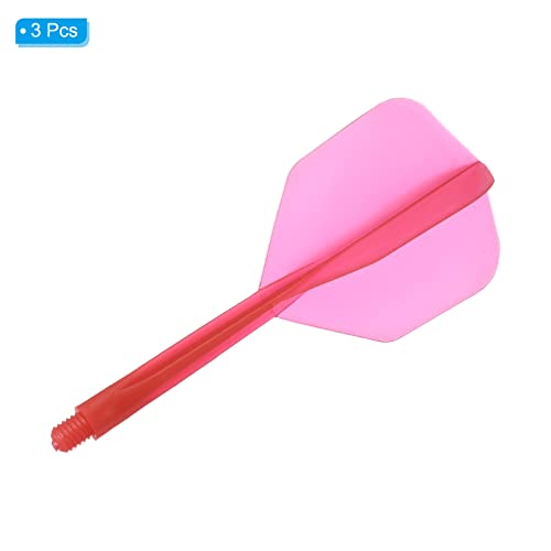PATIKIL Integrated Dart Shaft & Flights, Pack Lightweight Plastic Dart Flight Set - color: Red