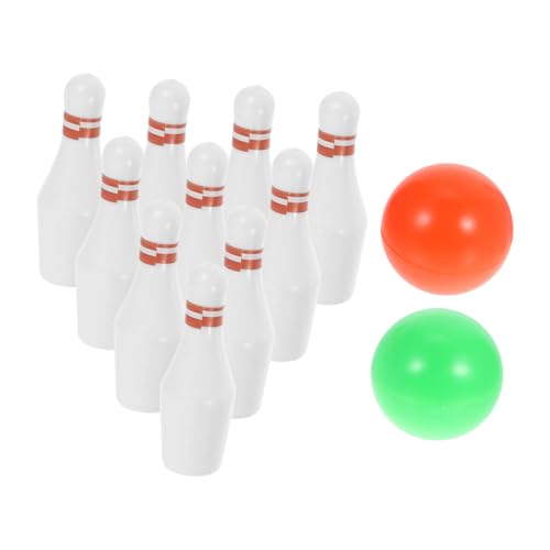 Wakauto Miniature Mini House Bowling Set Realistic Miniature Sports Game Model with Pins and Balls Compact Lightweight Dollhouse Decor for Collectors