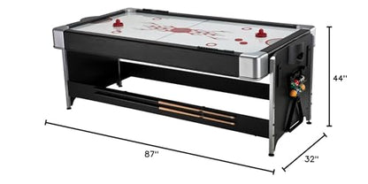 Fat Cat Original 2-in-1 7 Foot Pockey Multi Game Table, Air Hockey and Billiard Table Combo with 80 CFM Motor, Includes Accessories