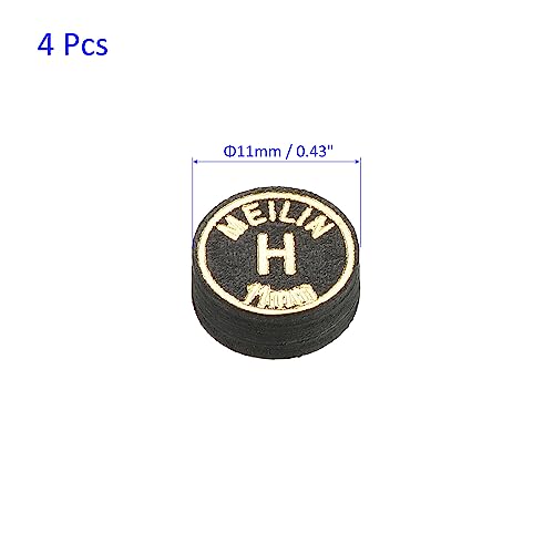 M METERXITY Pool Cue Tips - Laminated Billiard Cue Tips Multiple Layer Faux Leather Apply to Pool Cues/Snooker - size: 11mm, style: Hard