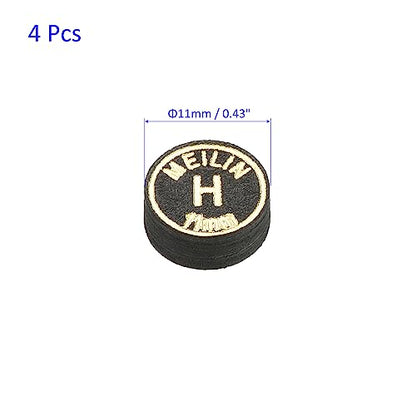 M METERXITY Pool Cue Tips - Laminated Billiard Cue Tips Multiple Layer Faux Leather Apply to Pool Cues/Snooker - size: 11mm, style: Hard