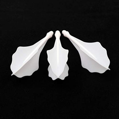 CUESOUL TRAJ AK8 New Integrated Dart Flights and Shafts Wave Shape,Very Slim Dart Flight 3 Sets - color: Wave Shape-White