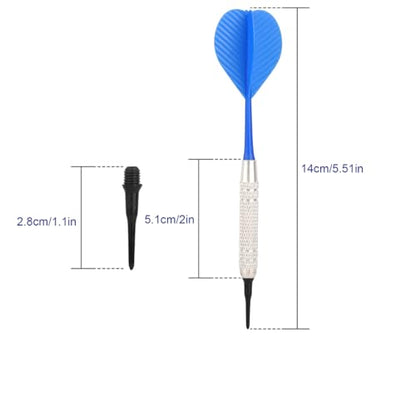 Soft Dart, 12 Pcs Dart with Plastic Soft Tip Points for Dartboard