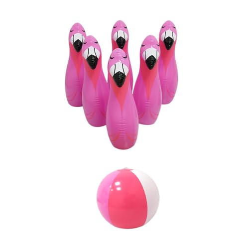 DYNWAVE Kids Inflatable Bowling Set Ball and Bowling Pins Early Education Party Game Indoor Outdoor Games for Events Birthday