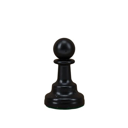 WE Games Replacement Staunton Chess Piece - Dark Pawn for Tournament Chess Set, Plastic Chess Piece with Felt Bottom, Classic Design, Replacement Chess Pieces for Chess Set - color: Black Pawn