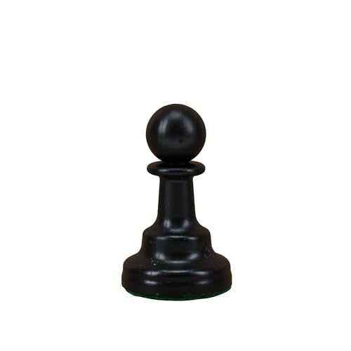 WE Games Replacement Staunton Chess Piece - Dark Pawn for Tournament Chess Set, Plastic Chess Piece with Felt Bottom, Classic Design, Replacement Chess Pieces for Chess Set - color: Black Pawn