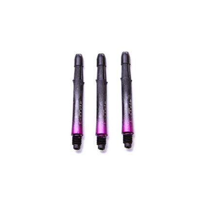 L-style L-Shaft Carbon Dart Shafts - Locked - Set of 3 - color: Black/Pink, size: Short (190)