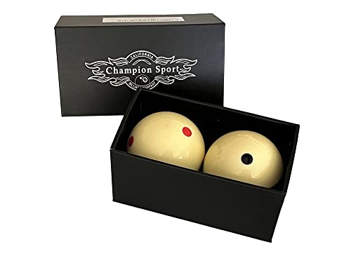 Champion 2-1/4" Billiard Practice Training Pool Cue Ball - color: 6 Red Dot +6 Black Dot
