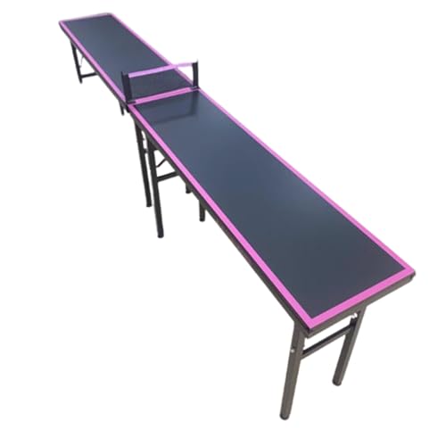 Outdoor Table Tennis Table, All-Weather Tournament Size Ping Pong Table with Net Set, Foldable Indoor Outdoor Table with Wheels for Home, School & Recreation - color: F