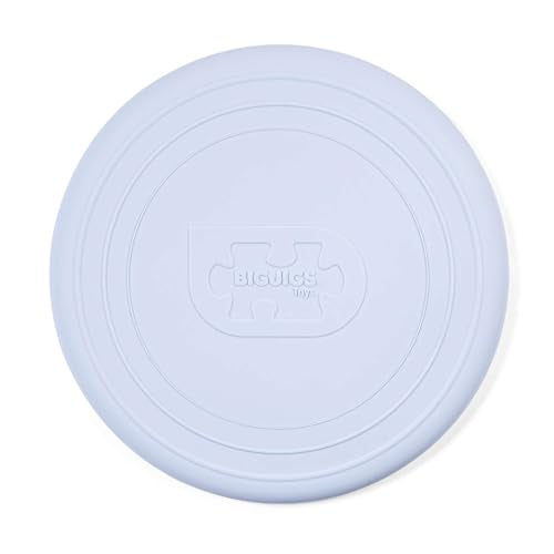 Bigjigs Toys Frisbee Flying Disc (Dove Grey) - Silicone Frisbee for Kids, Quality Flying Saucers, Beach Toys & Garden Toys, Holiday Toys for Toddlers - color: Dove Grey