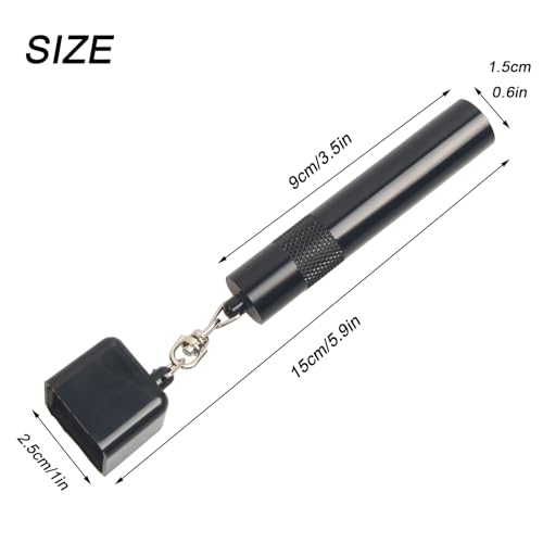 LAKE OF FIRE 3-in-1 Snooker/Pool Cue Tip Shaper with Repair Tool, Cue Tip Storage, and Billiard Chalk Holder - color: Black