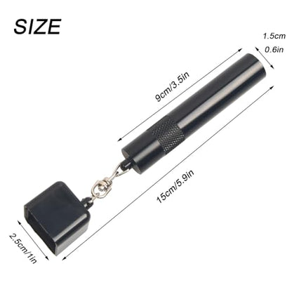 LAKE OF FIRE 3-in-1 Snooker/Pool Cue Tip Shaper with Repair Tool, Cue Tip Storage, and Billiard Chalk Holder - color: Black