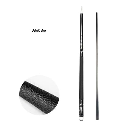 Carbon Fiber Pool Cue 58" 2-Piece Cue Stick Professional Cue Carbon Technology Low Deflection Billiard Cues（Weight can be Adjusted） - color: Phantom-leather grip, size: 11.5mm