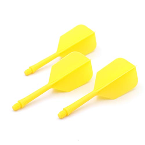 CUESOUL ROST Integrated Dart Shaft and Flights Medium,Slim Shape,Set of 3 - color: Yellow