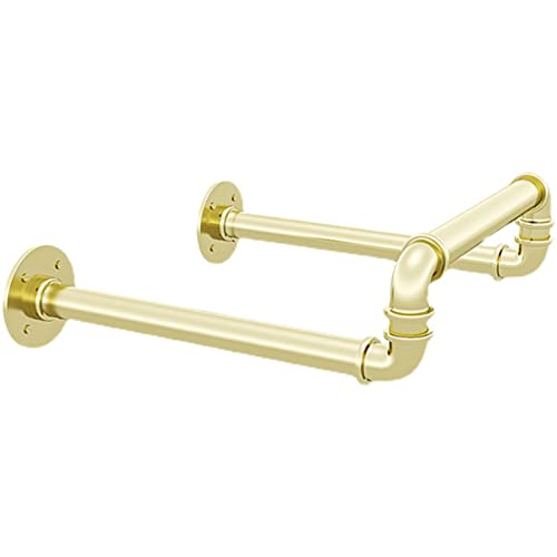 CMMC Industrial Pipe Wall Mounted Sports Equipment Storage Rack, Yoga Mat Storage Rack Gym Soccer Rack Home Nursery Basketball Rack on The Wall Wall-Mounted Finishing Shelves, 1 Pack - color: Gold, size: A