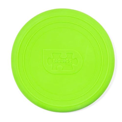 Bigjigs Toys Frisbee Flying Disc (Meadow Green) - Silicone Frisbee for Kids, Quality Flying Saucers, Beach Toys & Garden Toys, Holiday Toys for Toddlers - color: Meadow Green