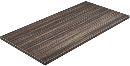 Universal Solid One-Piece Wood Table Top, 55"x28"x1" Workbench Top - Rectangular Particle Board for Standing Desk, Home Office Desk Countertop DlY, Washer Dryer, Coffee, Bar Tabletop - color: Smoke Teak, size: 55*28 Inch