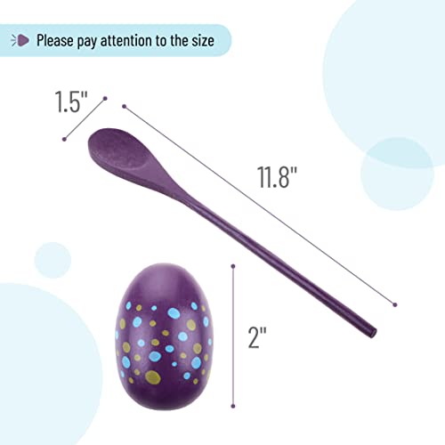 Mr. Pen- Egg Spoon Race Game Sets, 6 Sets | Wooden Balance Relay Games for Kids, Carnival, Birthday Party Games, Outdoor Easter Spring Group Game Field Day, Party Favors