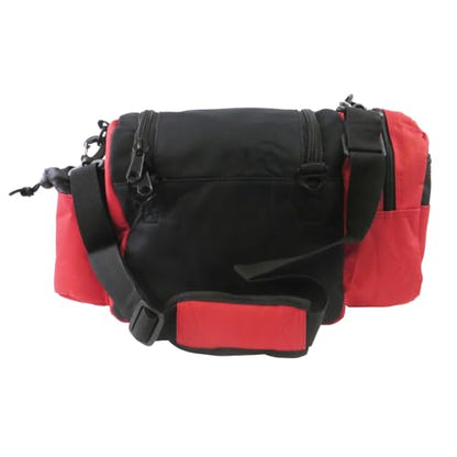 Fade Crunch Disc Golf Bag – Compact, Durable, and Lightweight Disc Storage - color: Red