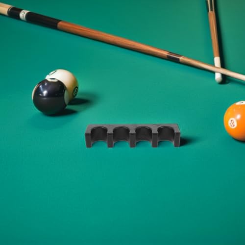 Cabilock 3pcs Pool Cue Holder Rack with Adhesive Backing, 4-cue Wall Mounted Billiards Stick Rack for Game Room and Club Cue Storage