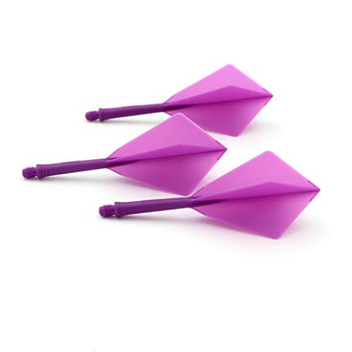 CUESOUL ROST Integrated Dart Shaft and Flights Medium,Diamond Shape,Set of 3 - color: Purple