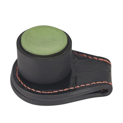 LAKE OF FIRE Pool Chalk Holder – Magnetic Leather Pocket Clip Design – Ideal Accessory for Snooker & Billiards - style: Round