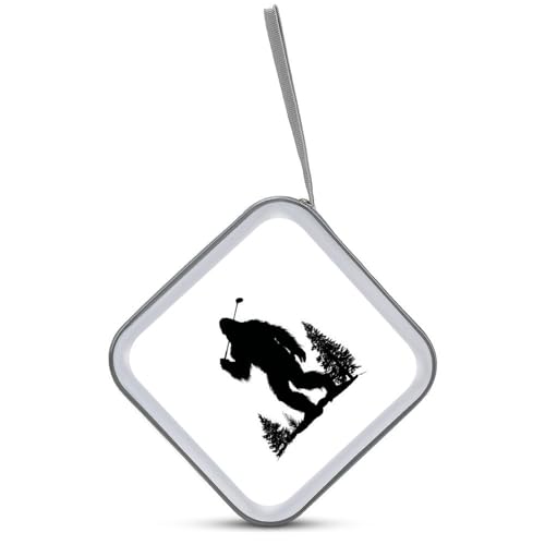 Funny Silhouette Carrying A Single Golf Club CD Case DVD Storage Case Portable for Car Home Travel
