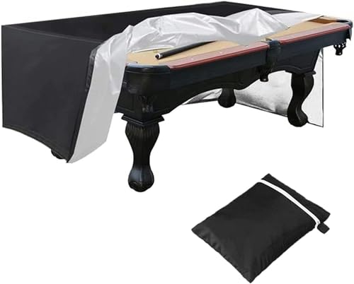 Billiard Pool Table Protective Cover 7ft/8ft/9ft Waterproof Dust Cover Sunscreen Full Protection Cover for Indoor&Outdoor Billiard Snooker Table