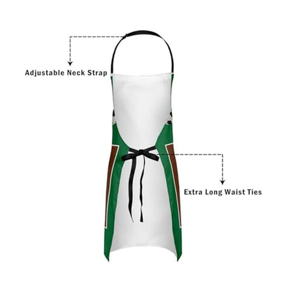 Manfei Baseball Kids Kitchen Apron - color: Green