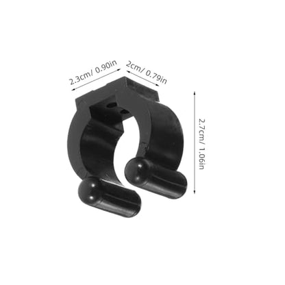 10pcs Elegant Wall-mounted Fishing Rod Holder Clips for Pool Cue Storage