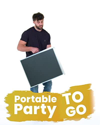 8-Foot Folding Pong Table - Choose Table Options (Base, Cup Holes, LED Lights, or Cup Holes & LED Lights)