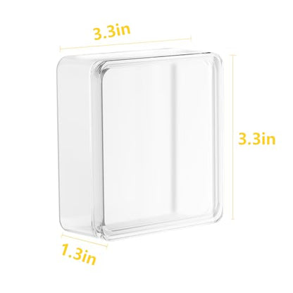 Hockey Puck Display Cases, Acrylic Cube Square Hockey Puck Display Cases - Fits Official Size Hockey Puck (3 PCS) - size: 3 PCS
