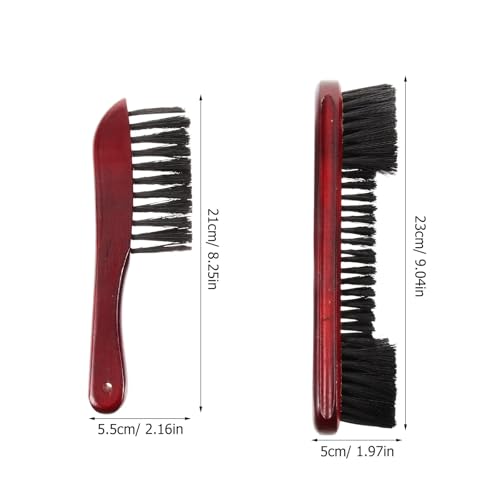 2pcs Pool Table Brush Set Wooden Handle PVC Bristle for Billiard Cleaning Tool Multifunctional Rail Surface Dust Removal for Pool Tables and Cabinets