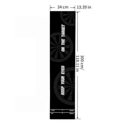Heavy Duty Dartboard Carpet, Professional Floor Runner, 118.11x13.39in Throwing Track with Distance Marker, Rubber Shield Mat, Oche Toe Line with Lettering Design, Game Room Boundary for Bar Club - size: Floor mat 4