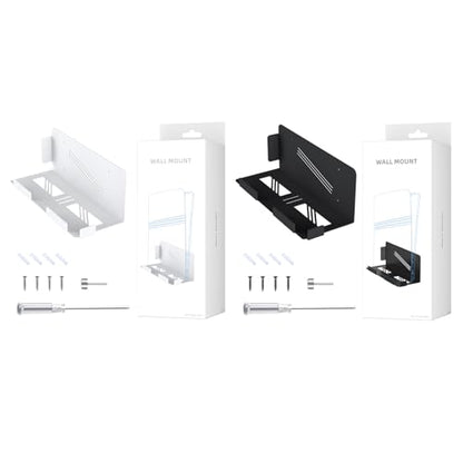 Multifunctional Space Efficient Wall Mount Shelf Bracket Stand Suitable for Consoles Includes Accessory Storage Multifunctional Storage
