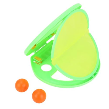 Toss and Catch Ball Set, Hand Exercise Ball Throwing Set, Double Player Outdoor Game with Soft Balls, Ideal for Beach Picnic Party (Green) - color: Green