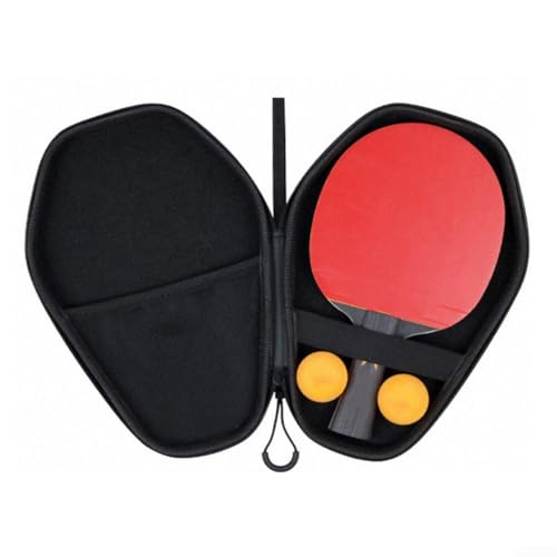 Table Tennis Racket Bag Ping-Pong Paddle Storage Case Table Tennis Organizer Table Tennis Bat Bag to Hold 2 Paddles 2 Balls(PB005-A model)