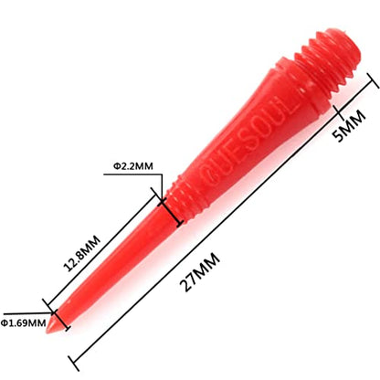CUESOUL 100 Pieces Soft Tip Points for Soft Tip Darts - color: Red