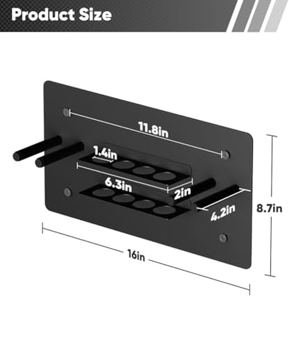 Ping Pong Paddle Holder, Wall Mounted Metal Magnetic Table Tennis Storage Rack Holds - size: 2-Tier