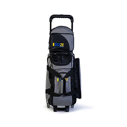 2 Ball Bowling Roller + 1 Ball Color Matching Add On Tote - color: Black-Gray