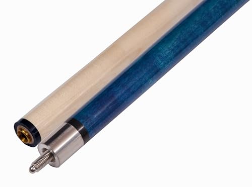 Accuplay Billiards 58" - 2 Piece Break Pool Cue Stick Made of Hardwood Canadian Maple - 23 Ounce Choose Black, Red, Green or Blue - color: Blue