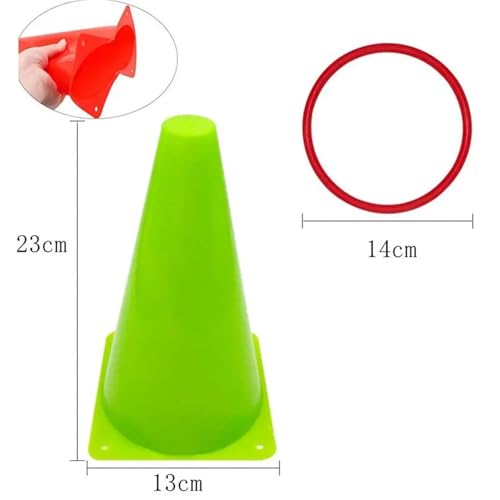 Sports Cones Ring Toss Outdoor Games Combo Set For Park Backyard Lawn Playground Sensory Integration Toys
