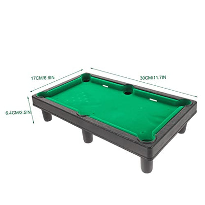 Mini Pool Table for Adults Desktop Billiard with Balls Cues and Tripod Stand Portable Miniature Tabletop Game for Home and Office Entertainment